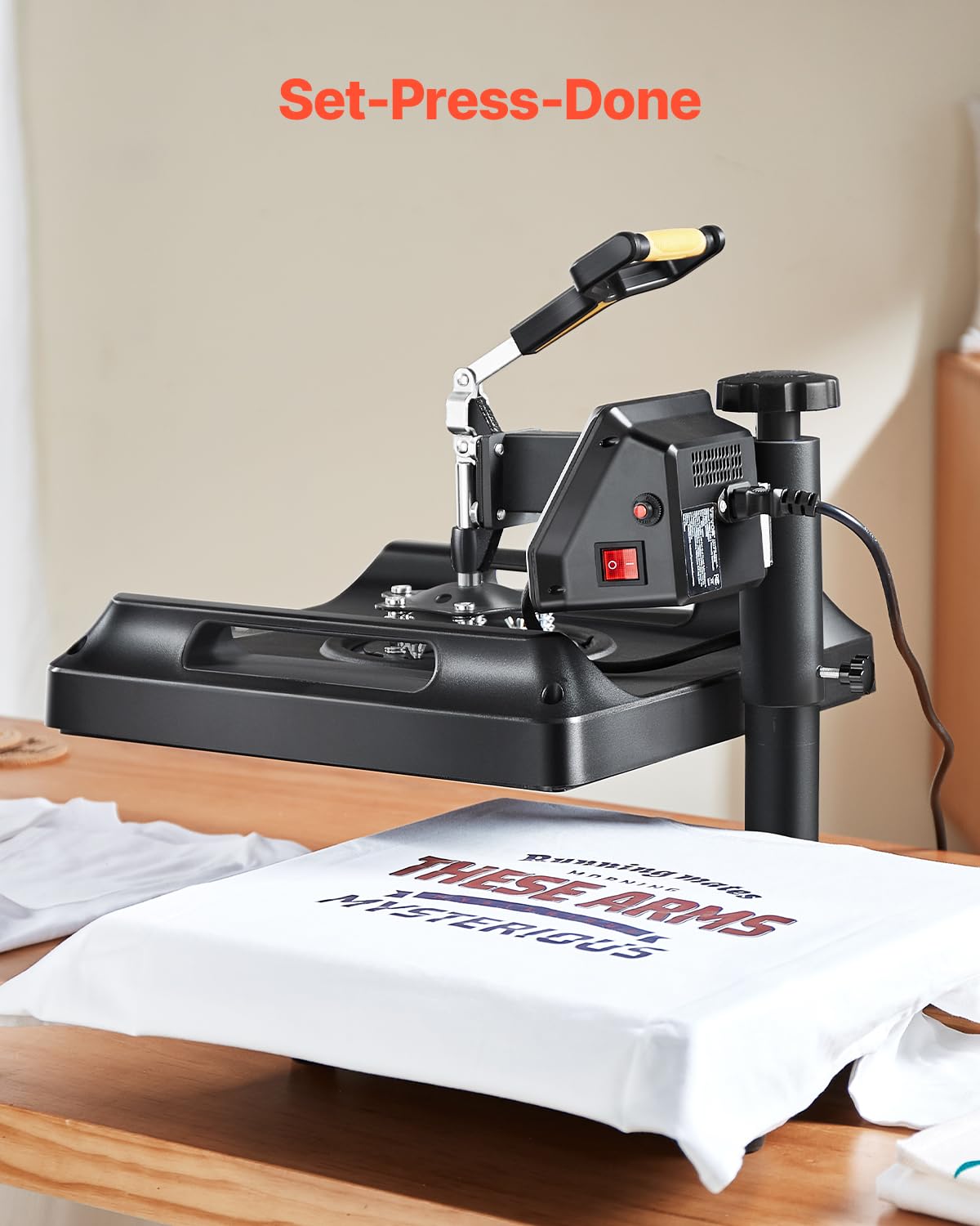 VEVOR 8 in 1 Heat Press Machine 15x15 Inch, 360° Swing Away Tshirt Press, Digital Professional Sublimation Heat Transfer for T Shirts Hat Cap Mug Plate VEVOR