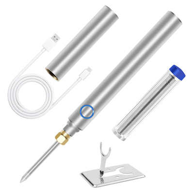 ELMCONFIG Cordless Soldering Iron Kit 1000mah USB Wireless Electric Soldering Gun Pen, Portable and Rechargeable for Home Appliance Repair, Electronic Components， DIY