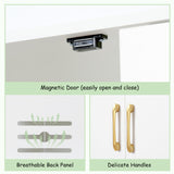 Gitelsnour Litter Box Enclosure, 30.9'' High Large Litter Box Furniture, Modern Cat Litter Box Enclosure with Hidden Storage, Side Table, End Table, White GCLB003WT Gitelsnour