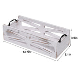 MJYIOK Toilet Tank Basket Rustic White Toilet Paper Holder Bathroom Decor Box,Farmhouse Kitchen Utensil Holder Caddy,for Kitchen MJYIOK