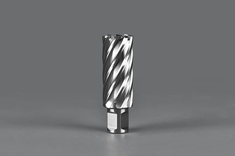 Annular Cutter Set 13 pcs JESTUOUS 3/4 Inch Weldon Shank 2 Cutting Depth and Cutting Diameter from 7/16 to 1-1/16 for Drill Press HSS Standard Kit Two Flat with 2 Pilot Pins JESTUOUS