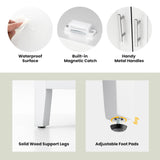 LOKO Buffet Cabinet with Storage, Freestanding Kitchen Cabinet with Adjustable Shelf, Storage Sideboard Console Table, 45 x 20 x 36 inches (White) LOKO