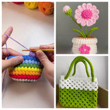 iKumar Crochet Hooks Set, 12 Sizes Crochet Needle Kit, 41 Piece Crochet Kit with Ergonomic Handles for Arthritic Hands, Knitting Needles with Yellow Storage Case iKumar