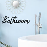 Jetec Iron Farmhouse Metal Sign Rustic Letter Sign Farmhouse Door Wall Art Vintage Room Wall Art with Black Letter(Bathroom) Jetec