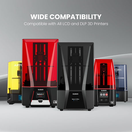 ELEGOO Standard Photopolymer Resin LCD UV-Curing Resin 405nm 3D Printer Resin for Mars Saturn Jupiter MSLA DLP LCD 3D Printing Grey 500g ELEGOO