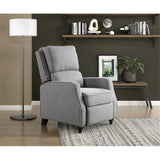 Lexicon Loveland Upholstered Fabric Push Back Recliner in Gray Lexicon