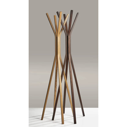 Adesso Toby Coat Rack, Walnut