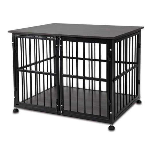 48 Inch Heavy Duty Dog Crate Furniture for Extra Large Dogs, Decorative Pet House End Table, Wooden Cage Kennel Furniture Indoor, XL XXL Dog Crate, Grey