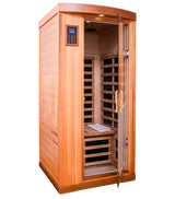 KUNSANA Red Cedar Personal Indoor Infrared Sauna Room, Low EMF Far-Infrared Sauna, Dual LCD Control Panel Inside and Outside,Bluetooth Speaker, Tempered Glass Door with Far Infrared Heating Panel KUNSANA