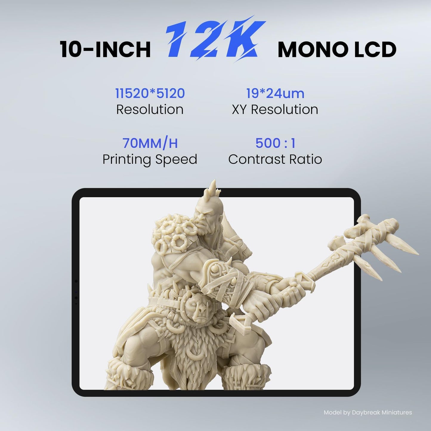 ELEGOO Saturn 3 12K MSLA 3D Printer, 10-Inch Monochrome LCD Resin 3D Printer, Voxeldance Tango Software, Large Printing Size of 8.62x4.84x9.84 Inch - WoodArtSupply