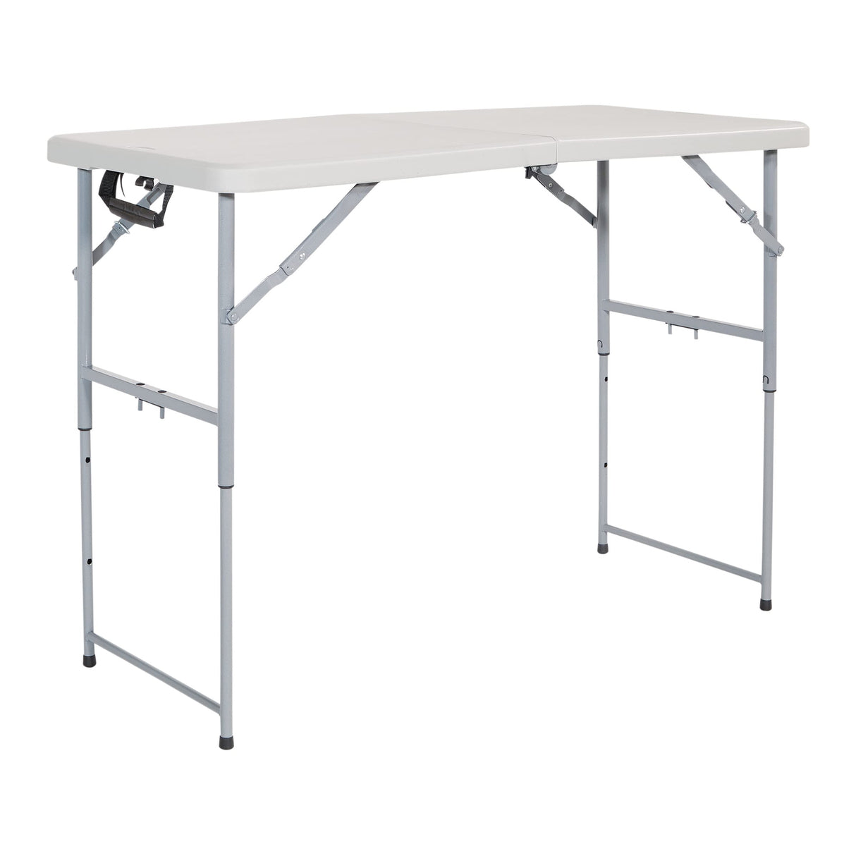 Office Star Resin Multipurpose Rectangle Table, 4-Feet Long, Height Adjustable, Center Folding Table, Light Gray Office Star Products