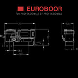 EUROBOOR Magnetic Drill Press - 9.5A Low Profile Drilling Machine with 1-7/16" Annular Cut Capacity & 1-Speed Gearbox - ECO.36+ EUROBOOR