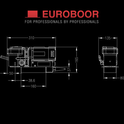 EUROBOOR Magnetic Drill Press - 9.5A Low Profile Drilling Machine with 1-7/16" Annular Cut Capacity & 1-Speed Gearbox - ECO.36+ - WoodArtSupply