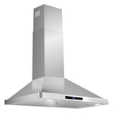 COSMO COS-63175S 30 in. Vista Collection 380 CFM Ducted Wall Mount Range Hood, Touch Controls, LED Lights, Stainless Steel COSMO