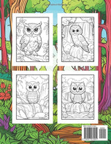 Owl Coloring Book: For Kids & Bird Lovers, Creative Gift, Owl Activity Book Majosta
