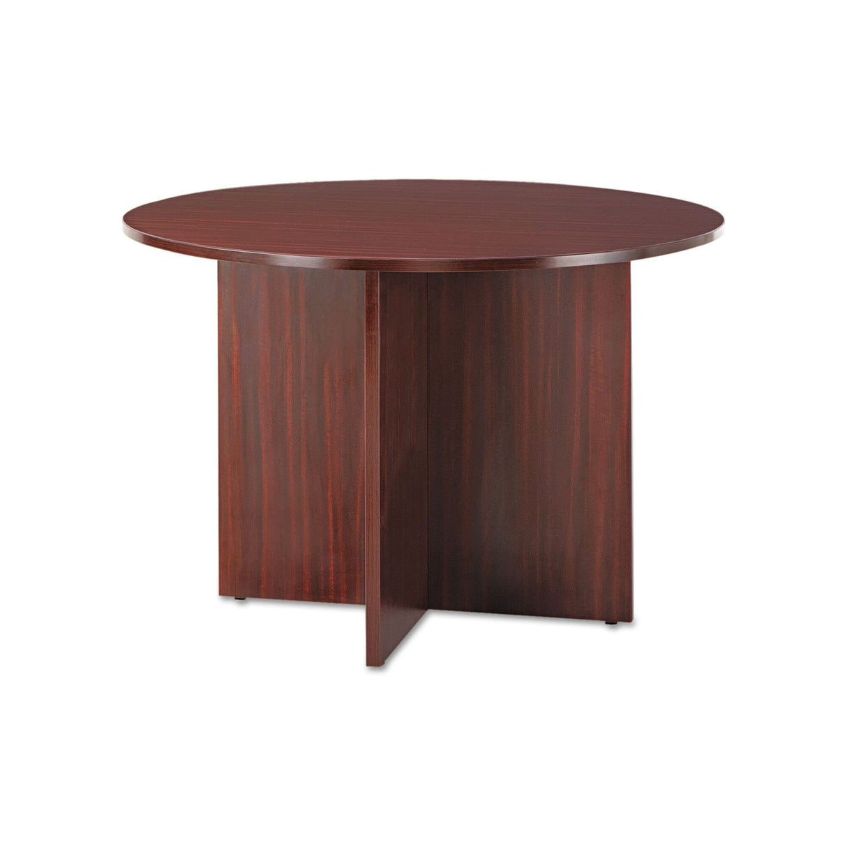 Alera Valencia Round Conference Table with Legs, 42" Diameter x 29.5h, Mahogany Alera
