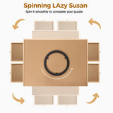 Panana Puzzle Locker 1000 Piece Puzzle Board with Drawers and Cover,30"x22" Portable Wooden Jigsaw Puzzle Table with 4 Drawers,Lazy Susan Spinning Puzzle Boards Birthday Gift (1000 pcs - Rotating) Panana