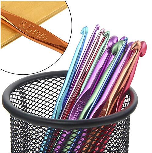 14PCS Aluminum Crochet Hooks Knitting Needles Craft Yarn 2.0mm/2.5mm/3.0mm/3.5mm/4.0mm/4.5mm/5.0mm/5.5mm/6.0mm/6.5mm/7.0mm/8.0mm/9.0mm/10.0mm HSYMQ