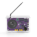 Radio with 2inch Speaker and Acrylic Case, DIY FM Radio Soldering Project, Electronic Soldering Practice Kit for High School STEM Education LEPANDA