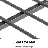 Full Over Full Bunk Beds for Kids/Adults,Heavy Duty Kids Bunk Beds, Metal Bunk Bed Full Over Full,Floor Bunk Beds,Noise Reduced Structure,Black Bellemave