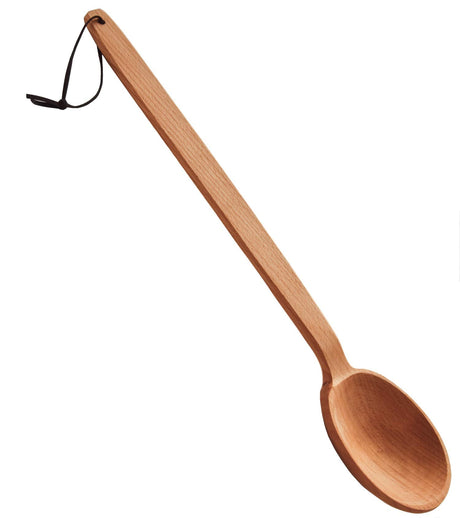 ECOSALL Heavy Duty Large Wooden Spoon 18-inch, Long Handle Cooking Spoon With a Scoop. Nonstick Big Spoon for Stirring, Mixing Cajun Crawfish Boil, Wall Décor. Super Strong Sturdy Giant Hardwood Spoon ECOSALL