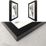 Funny Highland Cow Bathroom Wall Art - Rustic Farmhouse Wall Decor with Humorous Are You Pooping Canvas Print, Cute Animal Canvas Art for Restroom - Black Framed Cow Pictures Wall Decor Ready to Hang 8"x10" Gongyuanyihao Arts