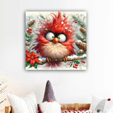 Canrichshop 5D Red Bird Diamond Art Painting Kits for Adults,Christmas Cute Bird Diamond Painting Kits for Beginners,Full Drill Diamond Dots,Gem Art Crafts for Adults Wall Decor 14x14inch Canrichshop