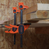 Jorgensen 6" Spreader/Bar Clamp Set, 4-pack,One-Hand Light Duty E-Z Hold Clamp/Spreader, 99216A,Black Orange Jorgensen