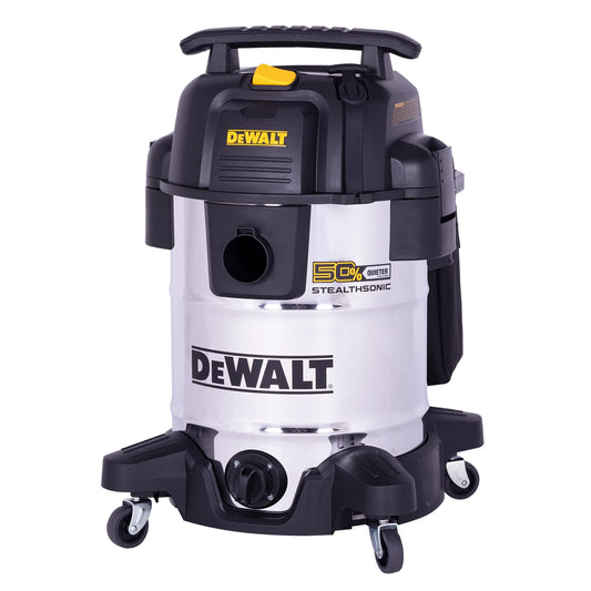 DEWALT 10 Gallon STEALTHSONIC Shop Vacuum Wet and Dry, Ultra Quiet Heavy Duty Shop Vacuum with Attachments, Powerful Outdoor Shop Vac for Car, Garage, Workshop, Jobsite, Patio, DXV10S-QT, 5 P - WoodArtSupply