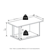 Furinno Basic Home Living Coffee Table, White/White Furinno