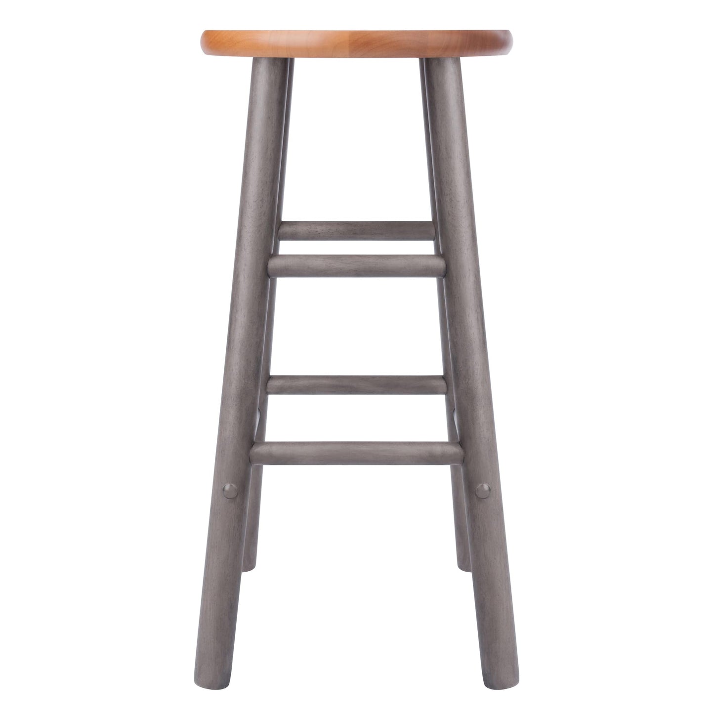 Winsome Wood Huxton 2-Pc Counter Stool Set, Gray and Teak