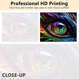 TUMOVO Paint by Numbers for Adults Beginner Dragon Eye Paint Number Kits Multicolor Eye Paint by Number Mythological Creatures Paint by Number Kits DIY Oil Painting Kits, 16 x20 Inch TUMOVO