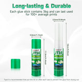 3D Printer Glue Sticks, 36 Grams Each PVP Solid Glue Sticks for Hot Bed Plate, Washable, Non-Toxic, Reduce Warping for PLA, ABS, PETG, HIPS, TPU Filament on PEI, Glass, Aluminum, Buildtak Board, 6Pcs GIANTARM