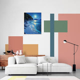 Beach Moonlight Paint by Numbers Kit for Adults Beginner Ocean Oil Painting Kit Adult Paint by Number Kits on Canvas Moon DIY Painting for Beginners Art by Numbers for Gifts Home Wall Decor 16x20 Inch obterie