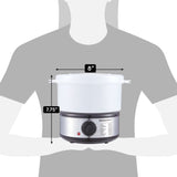 Elite Gourmet EST250 2.5 Quart Electric Compact Mini Food Vegetable Steamer, 400W with BPA-Free Tray, Auto Shut-off 60-min Timer, Veggies, Seafood, Chicken, Egg Cooker and more Elite Gourmet