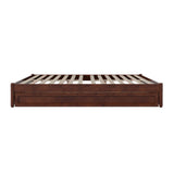AFI, Barcelona King Panel Platform Bed with Twin XL Trundle, Walnut AFI