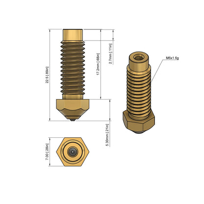 DUROZZLE Diamond PCD Nozzle 0.4mm for Elegoo Neptune 4 Plus/Max 3D Printer, Hardened High Precision - WoodArtSupply