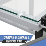 SFIHOME Adjustable Drafting Table & Stool Set, Art Desk with Additional Slide-Out Table Design, Versatile Drawing Table with Storage, for Art, Drafting and Creative Tasks, Natural SFIHOME