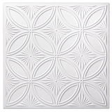 Art3d Decorative PVC Drop Ceiling Tile 2ft x 2ft in White,Glue up Ceiling Panel 24 x 24in.12pcs Art3d