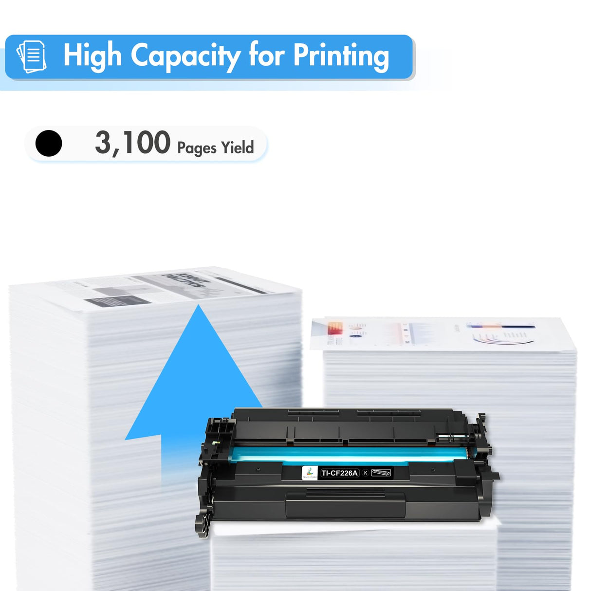 26A Toner Cartridge for HP Printer CF226A M426fdw Compatible for HP 26A Black Laserjet Toner Cartridge 26X CF226X M402n MFP M426fdw M402dn M402 M402dw M402dne M426fdn M426 M426dw Printer Ink 2 Pack TRUE IMAGE