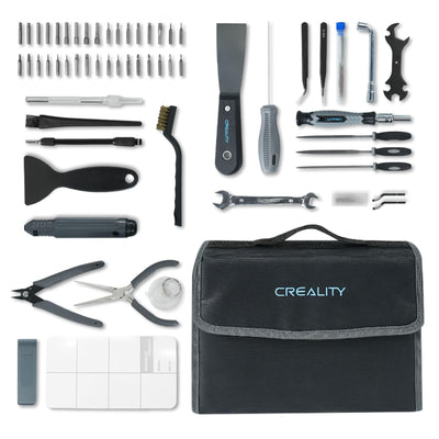 Creality Official 3D Printer Tools Kit, 74 Pieces in 1 Assembly/Removal/Finishing/Filament Cutting Tool with Nozzle Cleaning Kit Needle Nose Plier Screwdriver Kit Tool Storage Bag