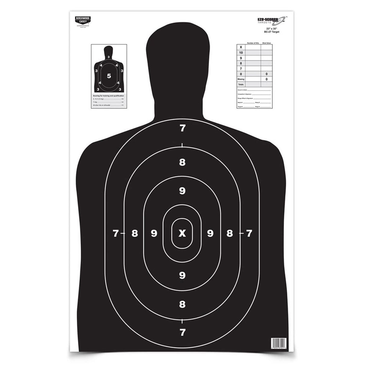 Birchwood Casey Eze-Scorer BC27 Paper Target (Per 5), Black, 23 x 35-Inch Birchwood Casey