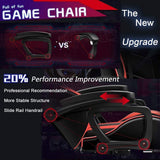 Gaming Chair with Bluetooth Speakers, Video Game Chairs Gaming Lights- Ergonomic Massage Gaming Chair Full Massage Lumbar Support Adjustment of Backrest Dual Gaming Chair… WLYMQFC