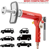DKwoeshg Pneumatic Brake Caliper Compression Tool Kit, Air Operated Disc Brake Piston Wind Back Rewind Tool Set for Automotive Maintenance and Repair DKwoeshg