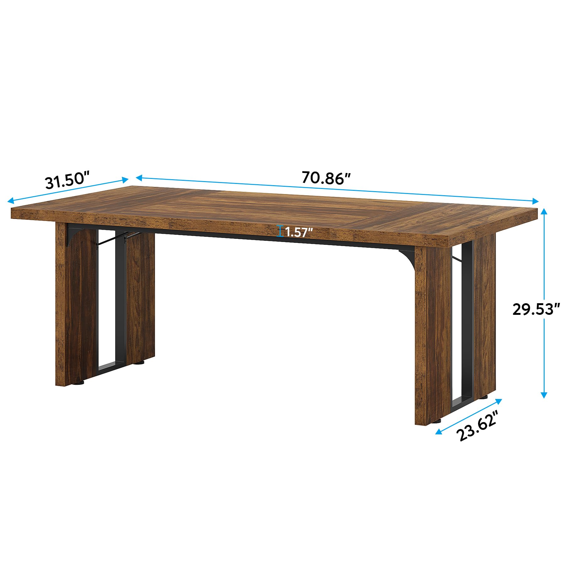 Tribesigns 70.9" Executive Desk, Large Office Computer Desk, Simple Laptop Desk Study Writing Table Workstation for Home Office - WoodArtSupply