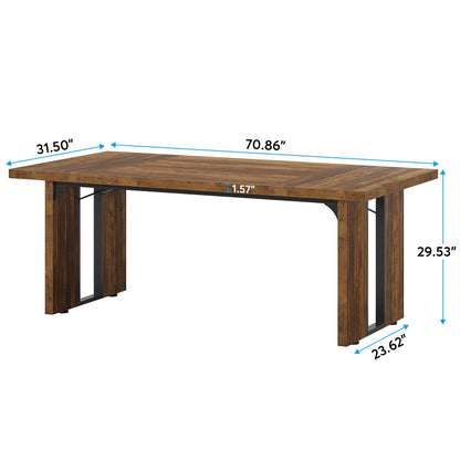 Tribesigns 70.9" Executive Desk, Large Office Computer Desk, Simple Laptop Desk Study Writing Table Workstation for Home Office - WoodArtSupply