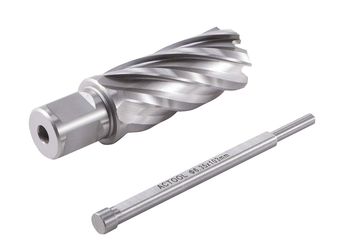 ACTOOL 1" Diameter × 2" Depth of Cut HSS ANNULAR Cutter with 3/4'' Weldon Shank ACTOOL