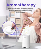 Rosekm Small Air Purifier for Home Bedroom, Personal Desk Mini Air Purifier, Room Hepa Air Purifier Fresheners Cleaner for Dorm, Pets, Smoke, Desktop, Office (White) Rosekm