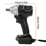 Jadeshay 21V Cordless Impact Wrench, Brushless Motor Electric Screwdriver with 300N·m Torque, Rechargeable Drill Driver, Black Jadeshay