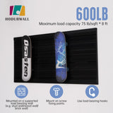 Slatwall Panels Garage Slat Wall Storage Systems 4'x2', Slat Wall Paneling Garage Wall Organizer, Black Slat Board PVC Wall Panels Slatwall Displays Garage Tool Organizer Wall Mount Ladder Bike Rack HODURWALL